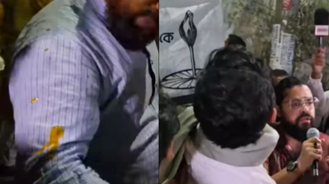 নাসীরুদ্দীন পাটওয়ারীর নির্বাচনী প্রচারণার সময় ডিম নিক্ষেপ